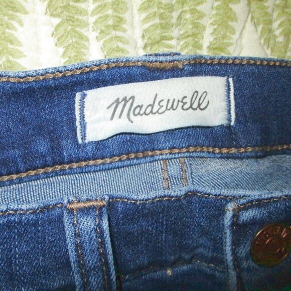 MADEWELL High Rise ROADTRIPPER Denim Size 25 JEANS Skinny DARK Wash STRETCH - Picture 6 of 11